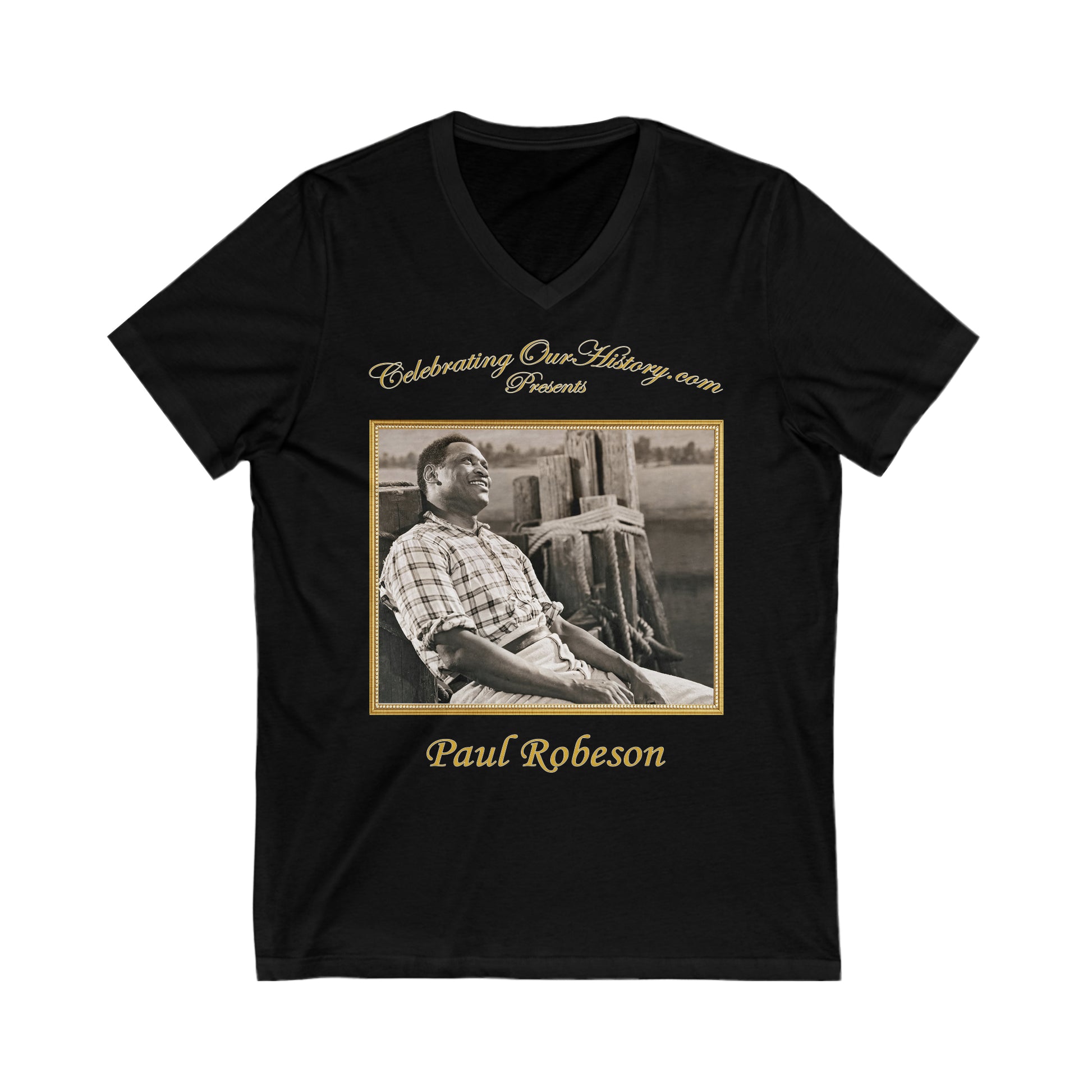Paul Robeson - Show Boat (1936) - Front and Back Printed Concert Style V-Neck T-Shirt