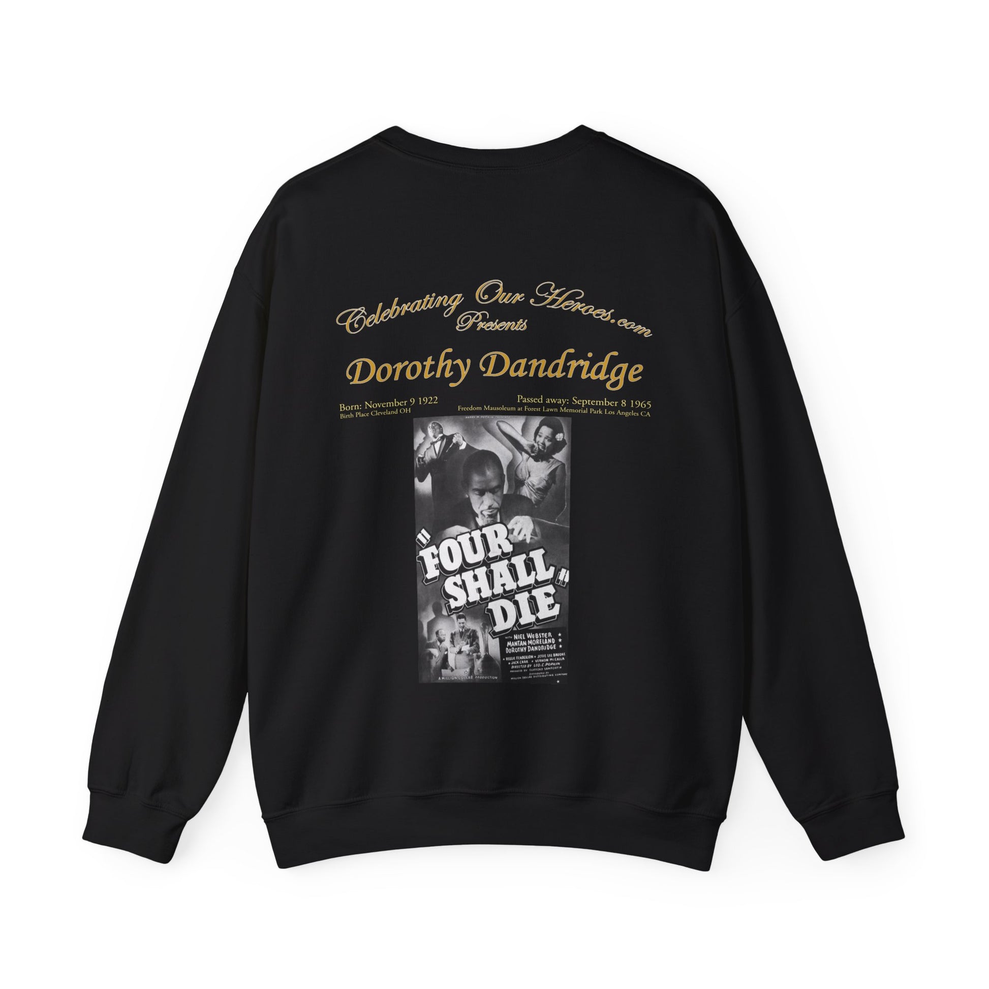 Dorothy Dandridge - Four Shall Die (1940) -  Front and Back Printed Concert Style Sweatshirt