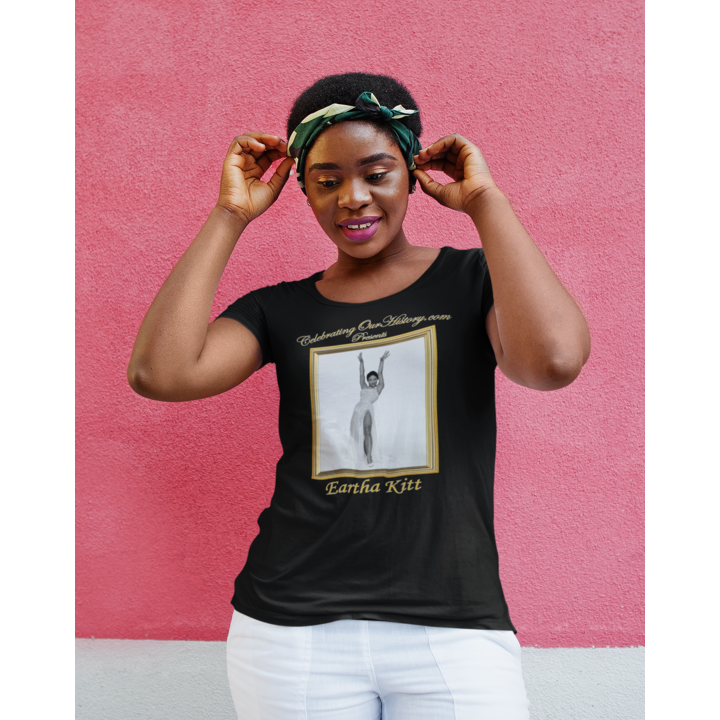 Eartha Kitt - St. Louis Blues (1958) v2 -  Front and Back Printed Concert Style Women's T-Shirt