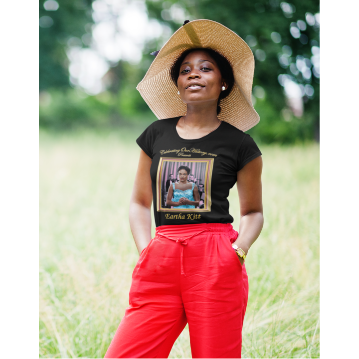 Eartha Kitt - St. Louis Blues (1958) -  Front and Back Printed Concert Style Women's T-Shirt