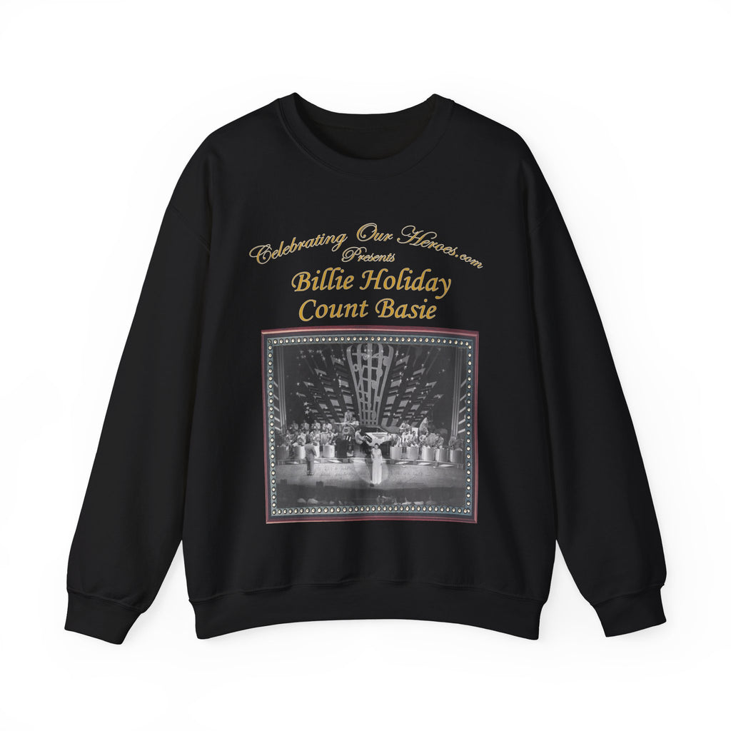 Billie Holiday And Count Basie - History Of Jazz -  Front and Back Printed Concert Style Sweatshirt