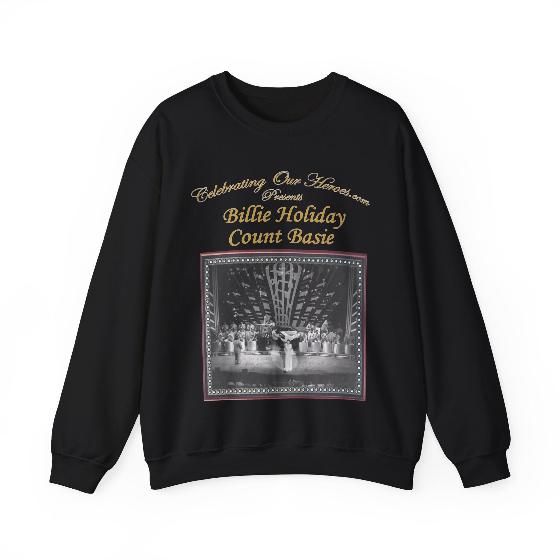 Billie Holiday And Count Basie - History Of Jazz -  Front and Back Printed Concert Style Sweatshirt