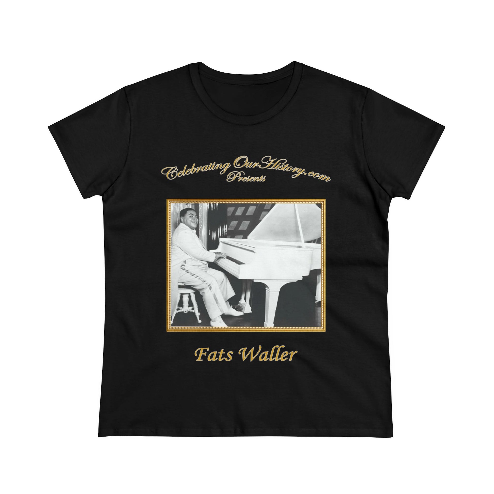 Fats Waller - The Best Of The War Years -  Front and Back Printed Concert Style Women's T-Shirt