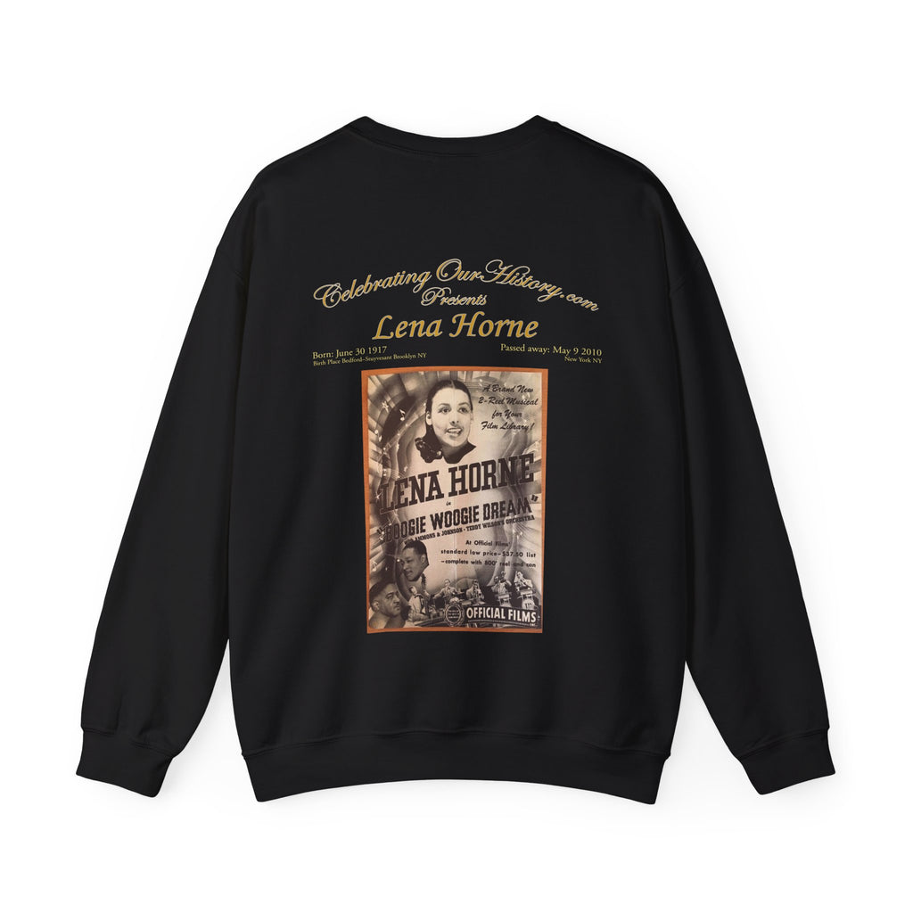 Lena Horne - Boogie Woogie Dream (1944) -  Front and Back Printed Concert Style Sweatshirt