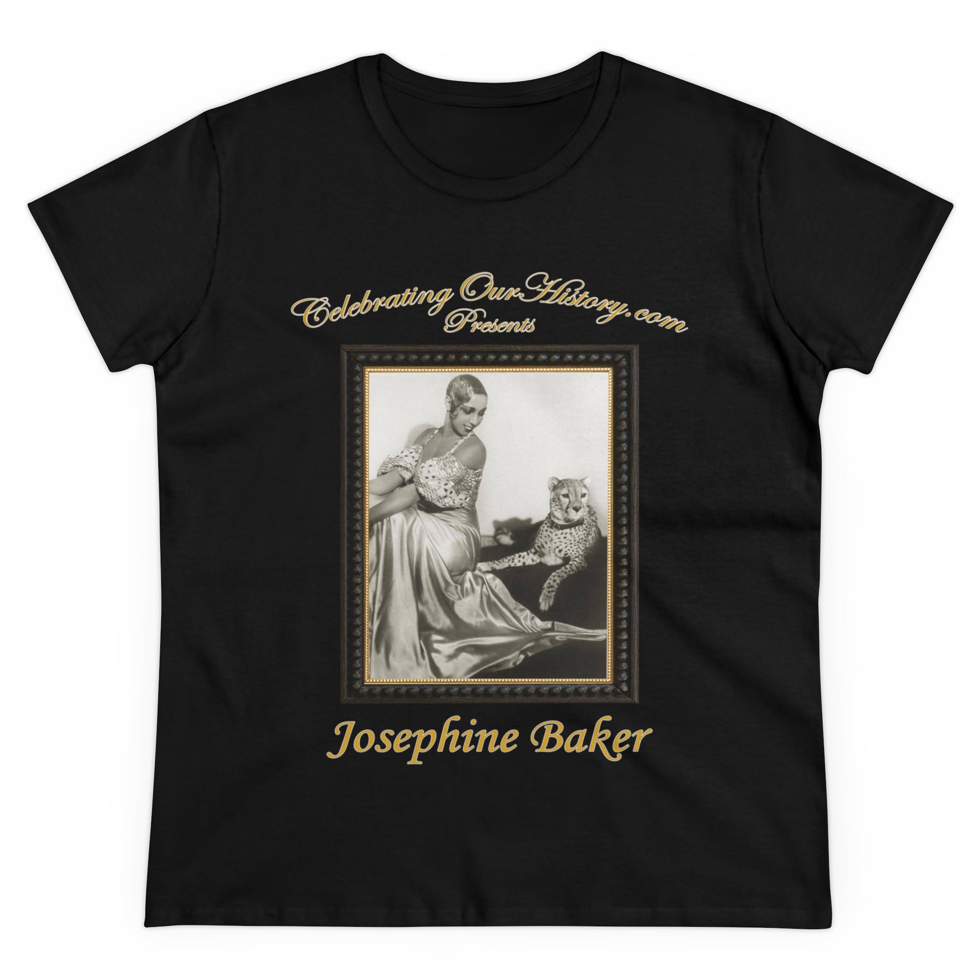 Josephine Baker - Four Stamps -  Front and Back Printed Concert Style Women's T-Shirt