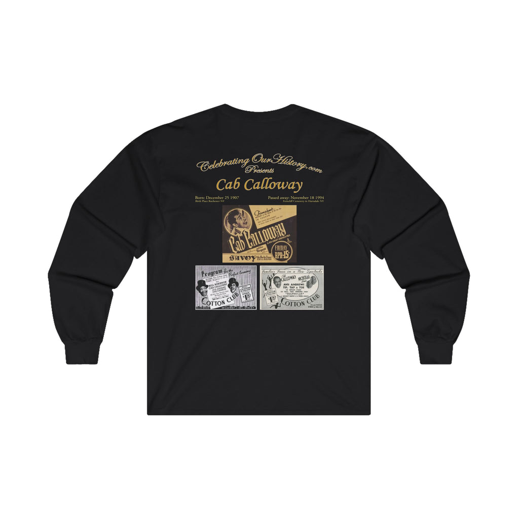 Cab Calloway - Three Program Posters - Front and Back Printed Concert Style Long Sleeve T-Shirt