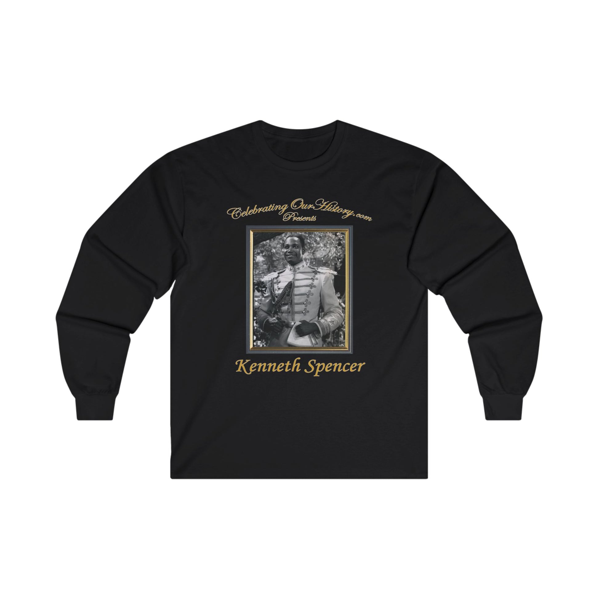 Kenneth Spencer - Cabin in the Sky (1943) - Front and Back Printed Concert Style Long Sleeve T-Shirt