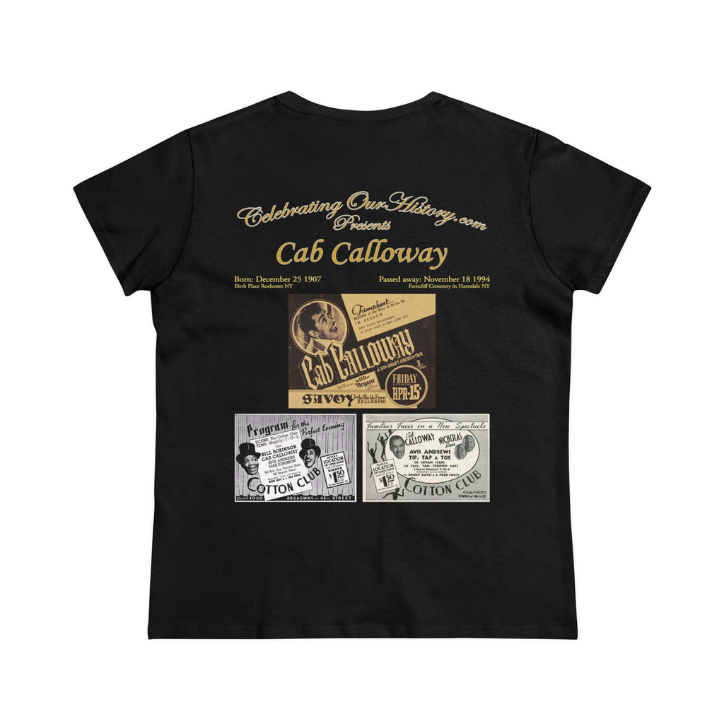 Cab Calloway - Three Program Posters -  Front and Back Printed Concert Style Women's T-Shirt