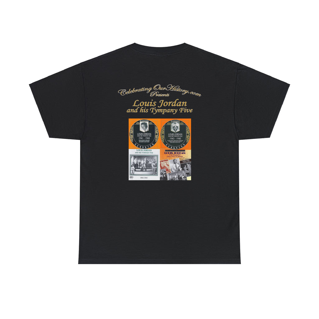 Louis Jordan - Four Albums -  Front and Back Printed Concert Style T-Shirt