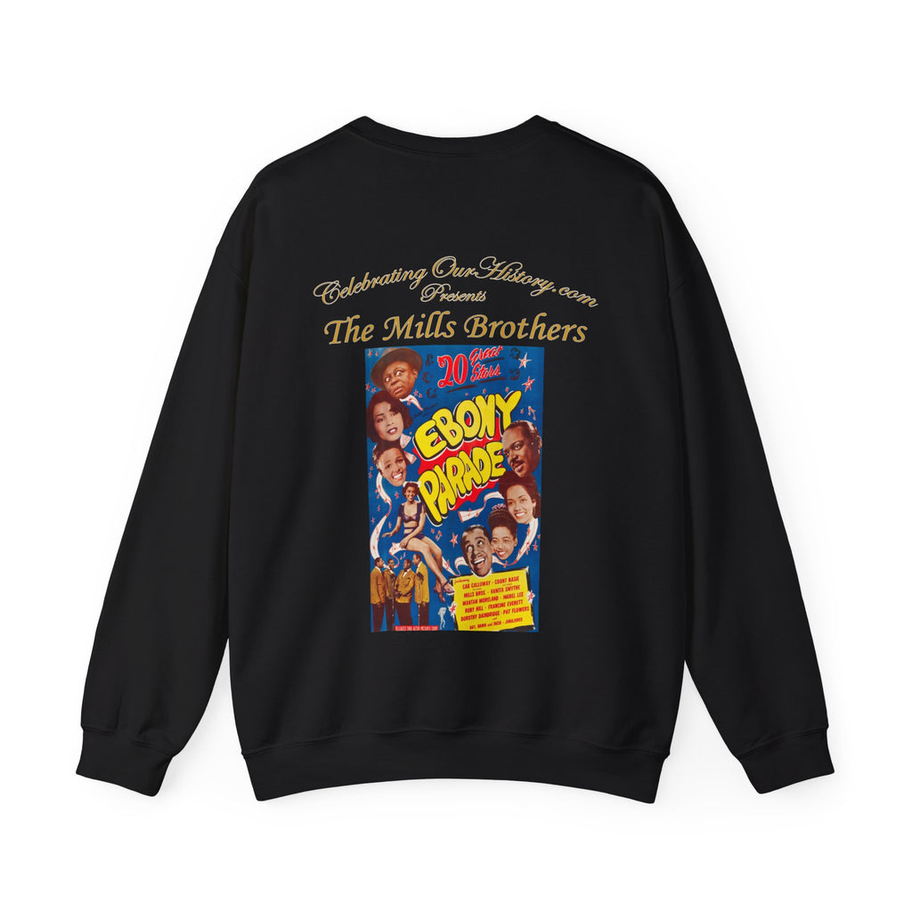 The Mills Brothers - Ebony Parade (1947) -  Front and Back Printed Concert Style Sweatshirt