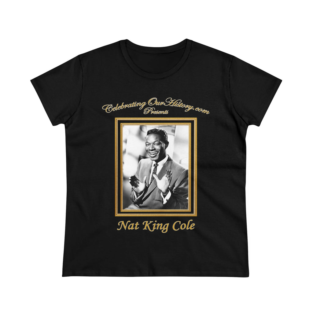 Nat King Cole - The Unforgettable Nat King Cole -  Front and Back Printed Concert Style Women's T-Shirt