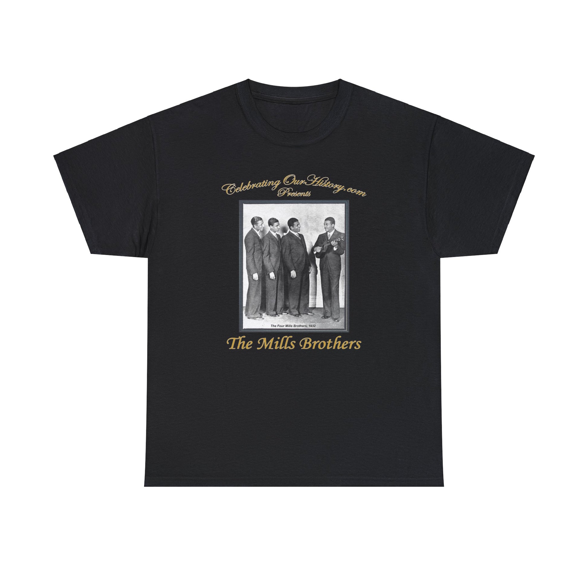 The Mills Brothers - Six Albums -  Front and Back Printed Concert Style T-Shirt