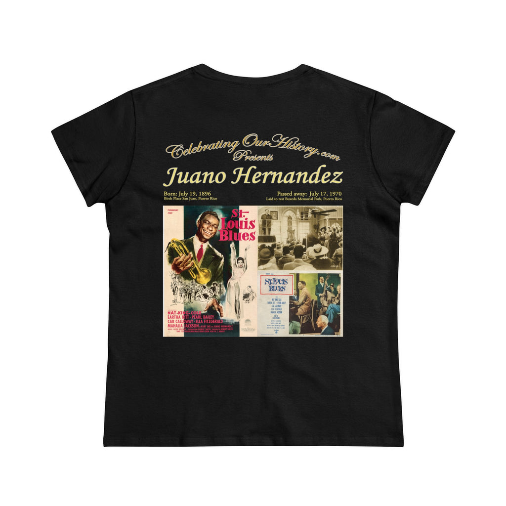Juano Hernandez - St. Louis Blues (1958) -  Front and Back Printed Concert Style Women's T-Shirt