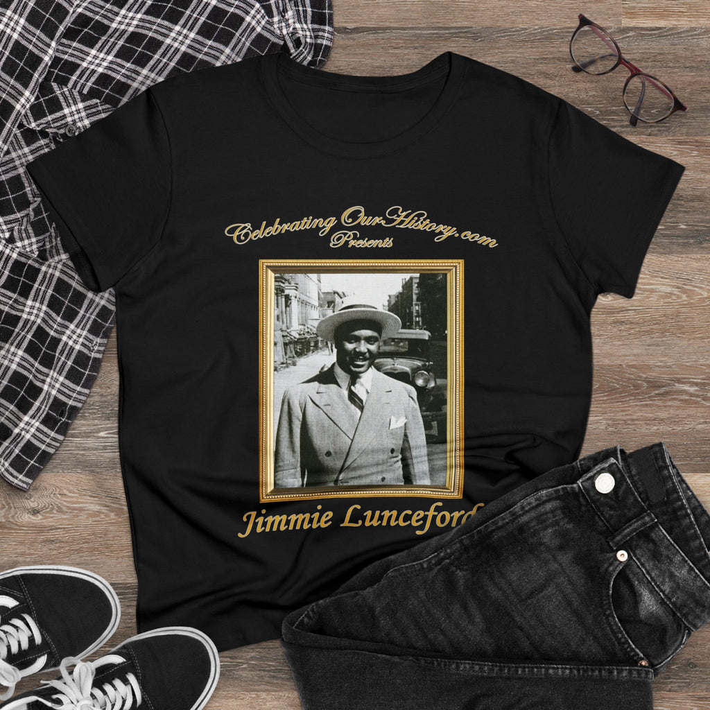 Jimmie Lunceford - Ten Records -  Front and Back Printed Concert Style Women's T-Shirt