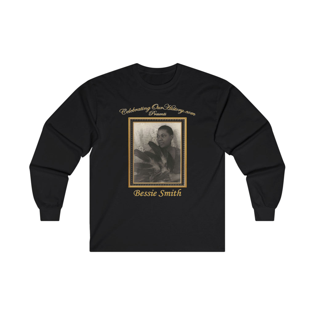 Bessie Smith - New Race Records - Front and Back Printed Concert Style Long Sleeve T-Shirt