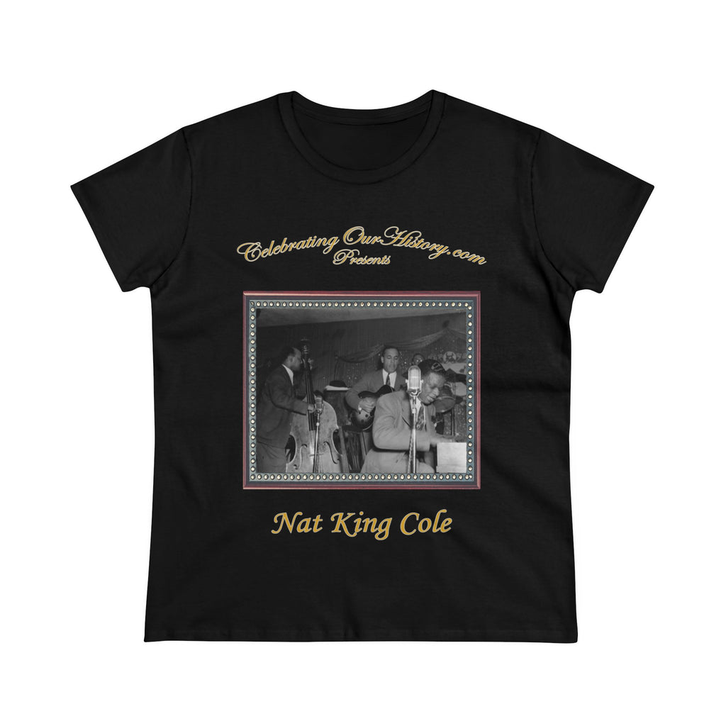 Nat King Cole - The Nat King Cole Trio v2 -  Front and Back Printed Concert Style Women's T-Shirt