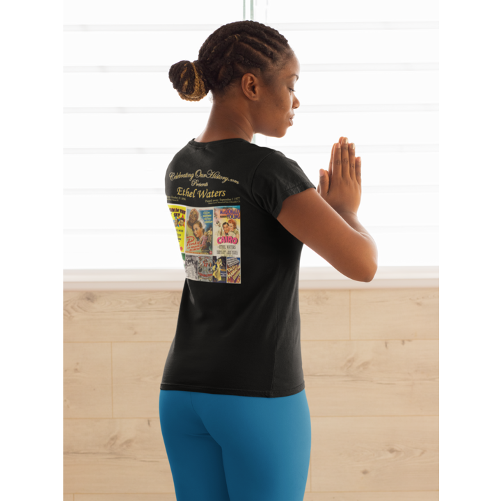 Ethel Waters - Nine Movie Posters -  Front and Back Printed Concert Style Women's T-Shirt