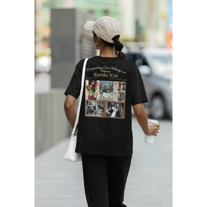 Eartha Kitt - St. Louis Blues (1958) v2 - Front and Back Printed Concert Style V-Neck T-Shirt