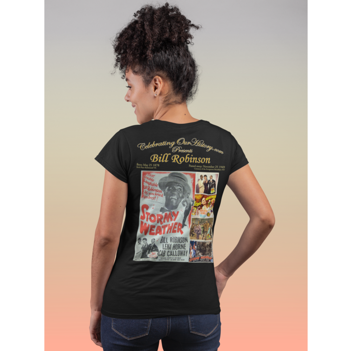 Bill Robinson - Stormy Weather (1943) -  Front and Back Printed Concert Style Women's T-Shirt
