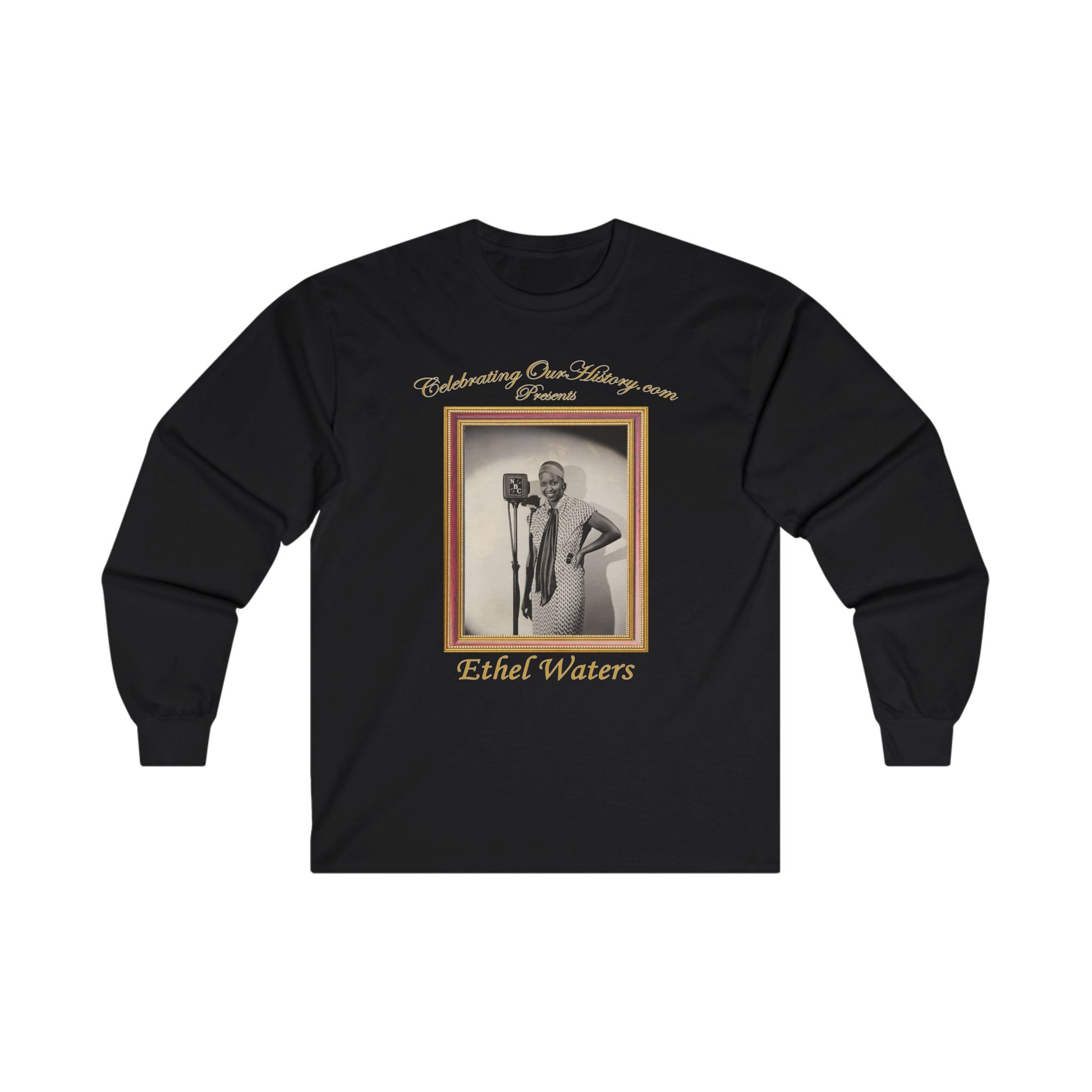 Ethel Waters - Ethel Waters Live - Front and Back Printed Concert Style Long Sleeve T-Shirt
