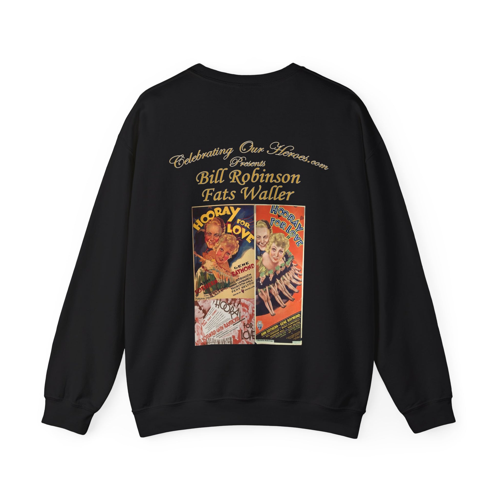 Bill Robinson And Fats Waller - Hooray For Love -  Front and Back Printed Concert Style Sweatshirt