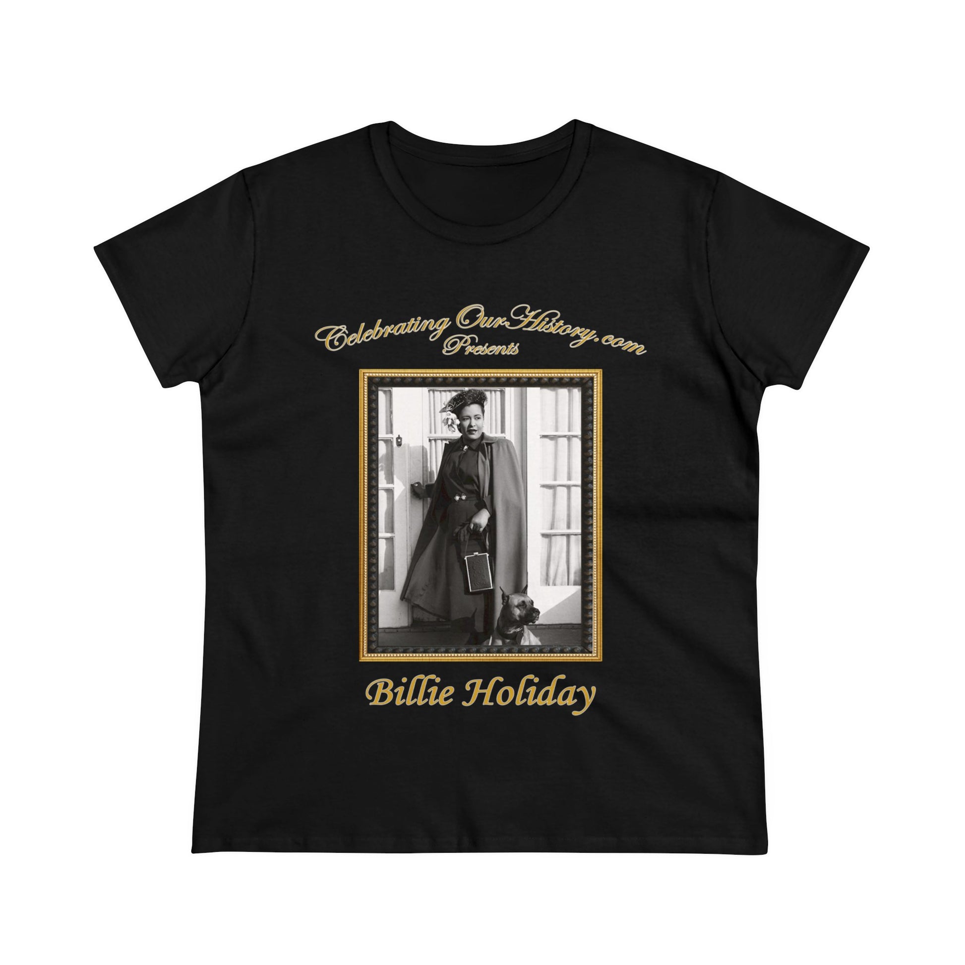 Billie Holiday - Ebony Magazine -  Front and Back Printed Concert Style Women's T-Shirt