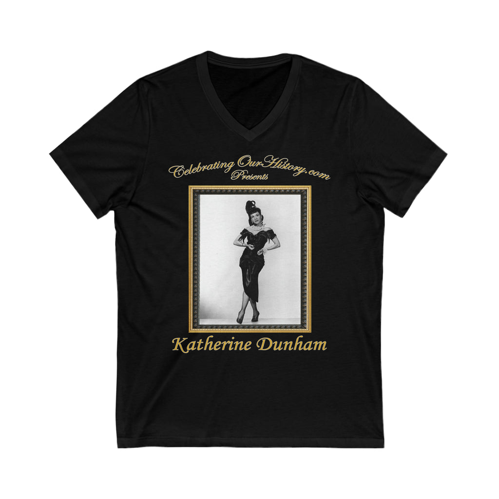 Katherine Dunham - Stormy Weather (1943) - Front and Back Printed Concert Style V-Neck T-Shirt