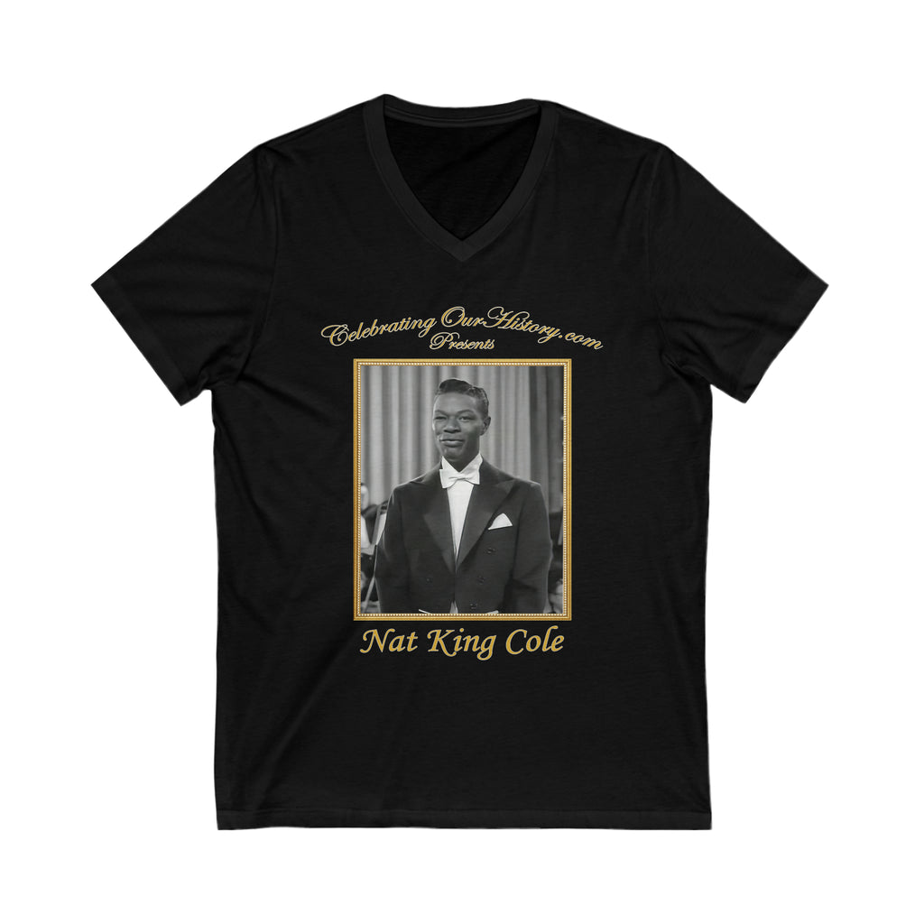 Nat King Cole - St. Louis Blues (1958) - Front and Back Printed Concert Style V-Neck T-Shirt