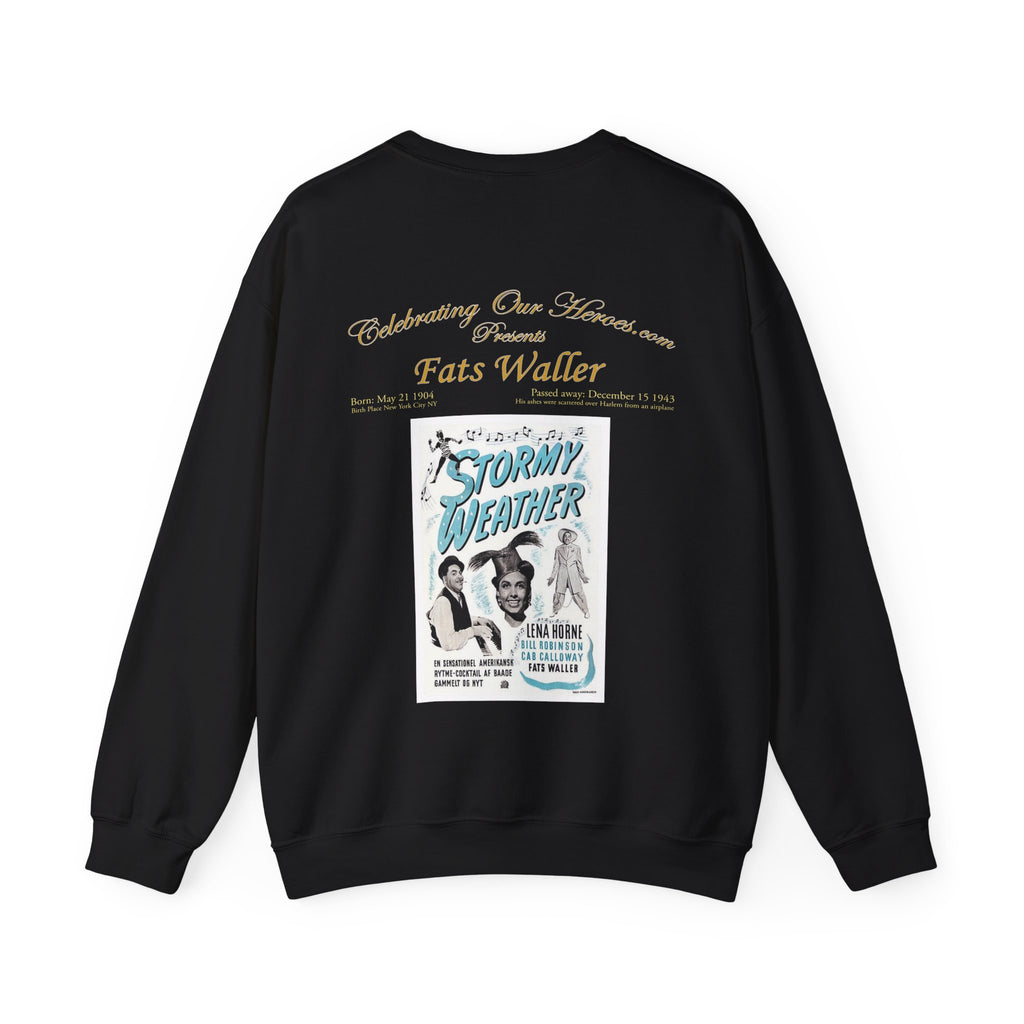Fats Waller - Stormy Weather (1943) -  Front and Back Printed Concert Style Sweatshirt