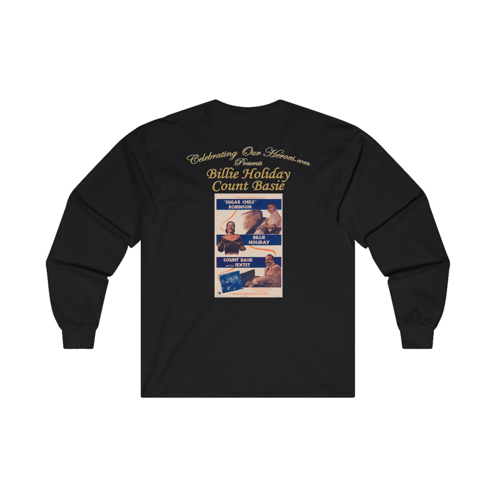 Billie Holiday And Count Basie - Billie Holiday And Count Basie - Front and Back Printed Concert Style Long Sleeve T-Shirt