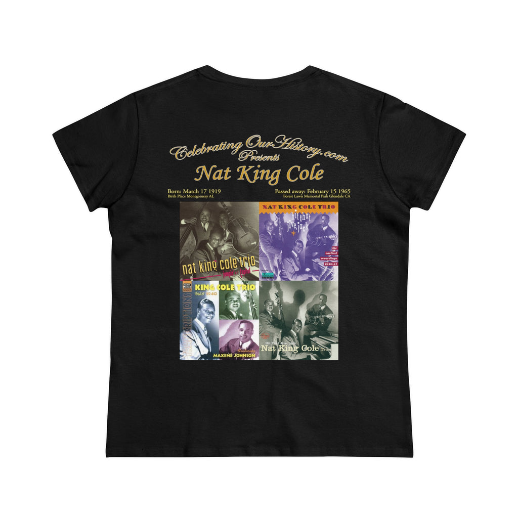 Nat King Cole - The Nat King Cole Trio v2 -  Front and Back Printed Concert Style Women's T-Shirt