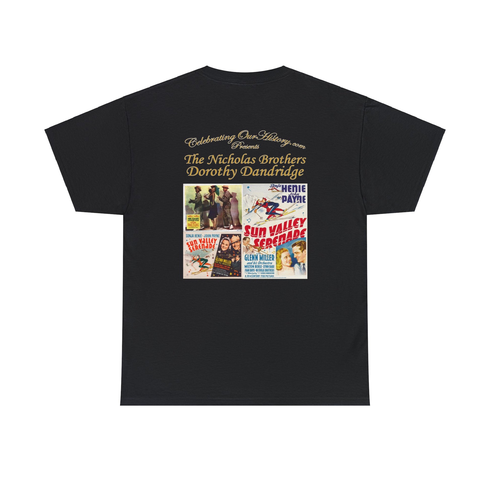The Nicholas Brothers and Dorothy Dandridge - Sun Valley Serenade (1941) v2 -  Front and Back Printed Concert Style T-Shirt