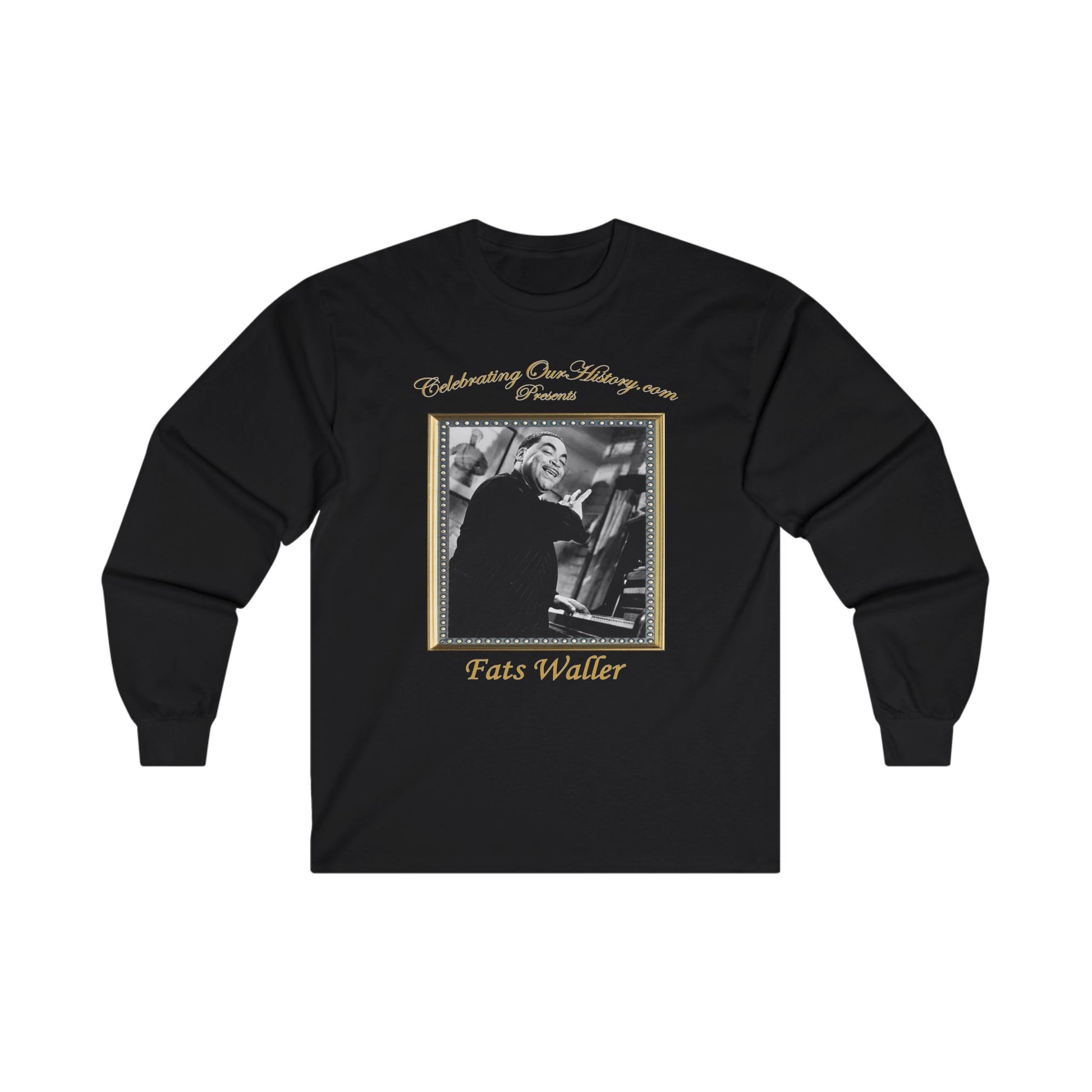 Fats Waller - Stormy Weather (1943) - Front and Back Printed Concert Style Long Sleeve T-Shirt