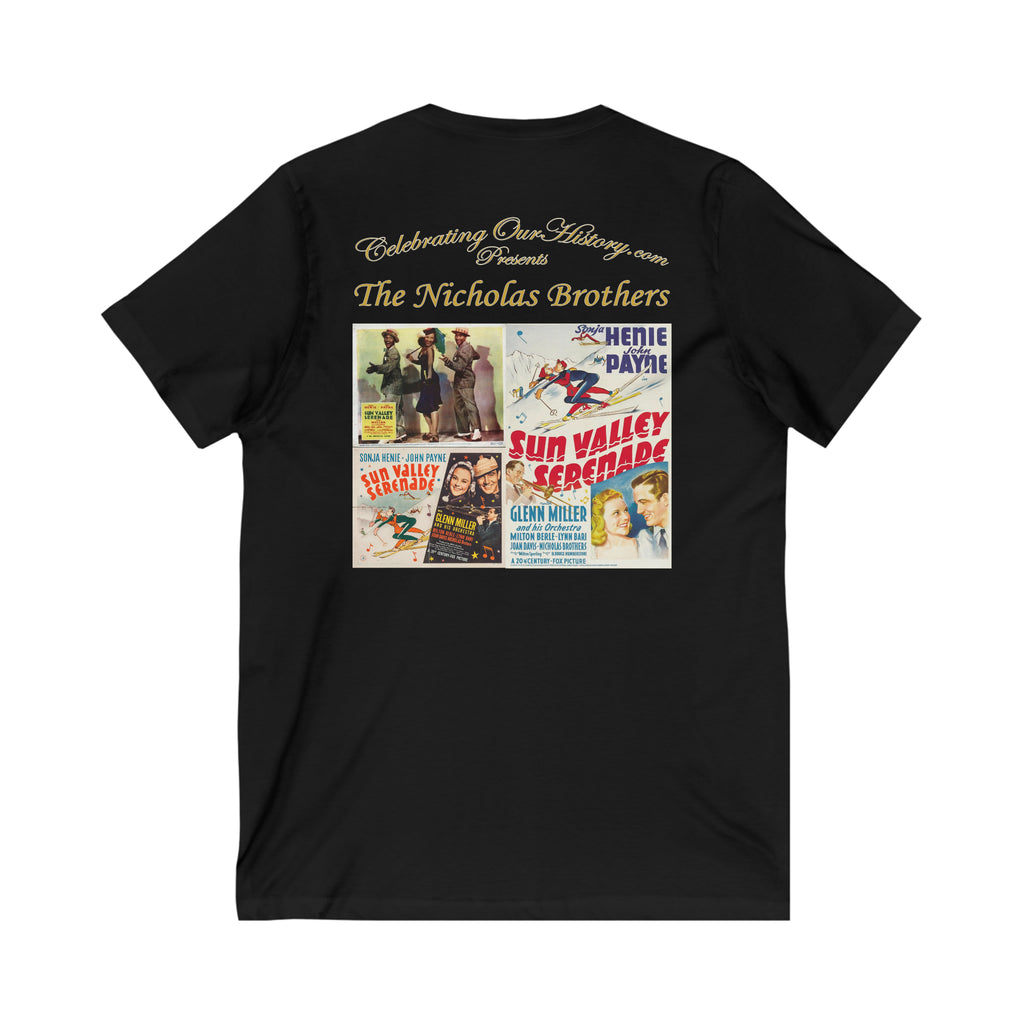 The Nicholas Brothers - Sun Valley Serenade (1941) - Front and Back Printed Concert Style V-Neck T-Shirt