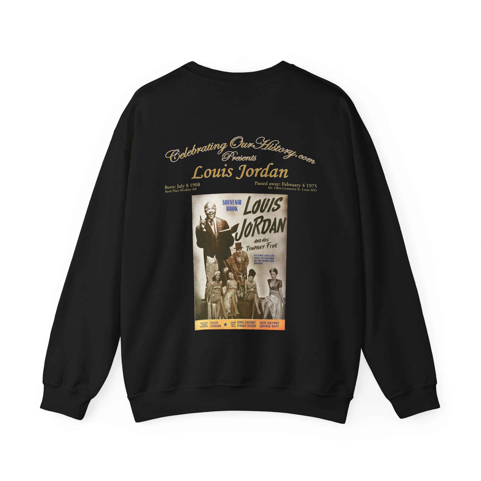 Louis Jordan - Souvenir Book -  Front and Back Printed Concert Style Sweatshirt