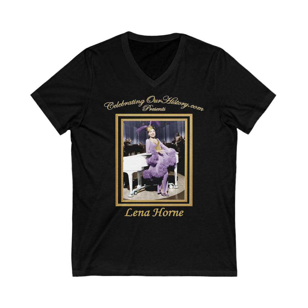 Lena Horne - Stormy Weather (1943) v2 - Front and Back Printed Concert Style V-Neck T-Shirt