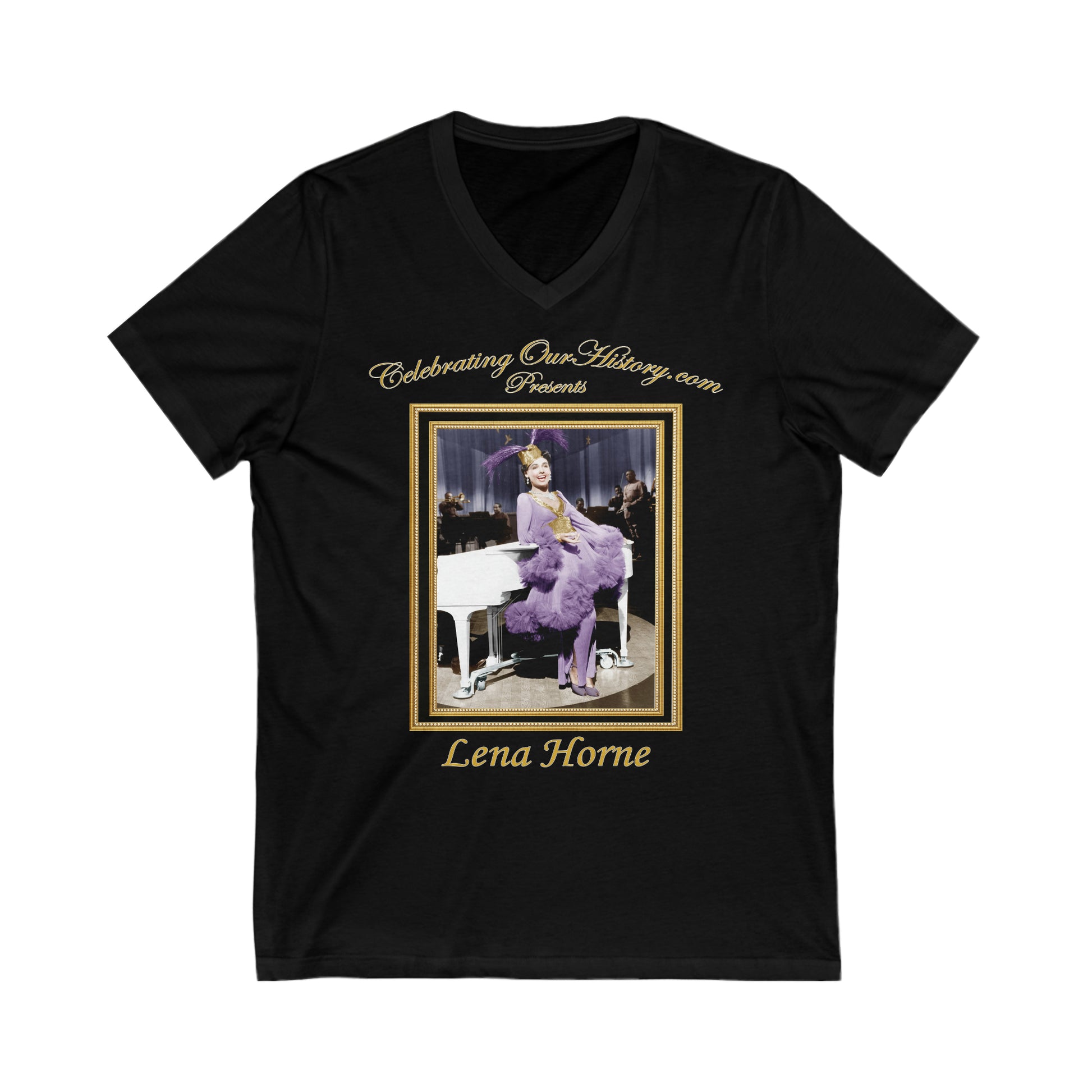 Lena Horne - Stormy Weather (1943) v2 - Front and Back Printed Concert Style V-Neck T-Shirt