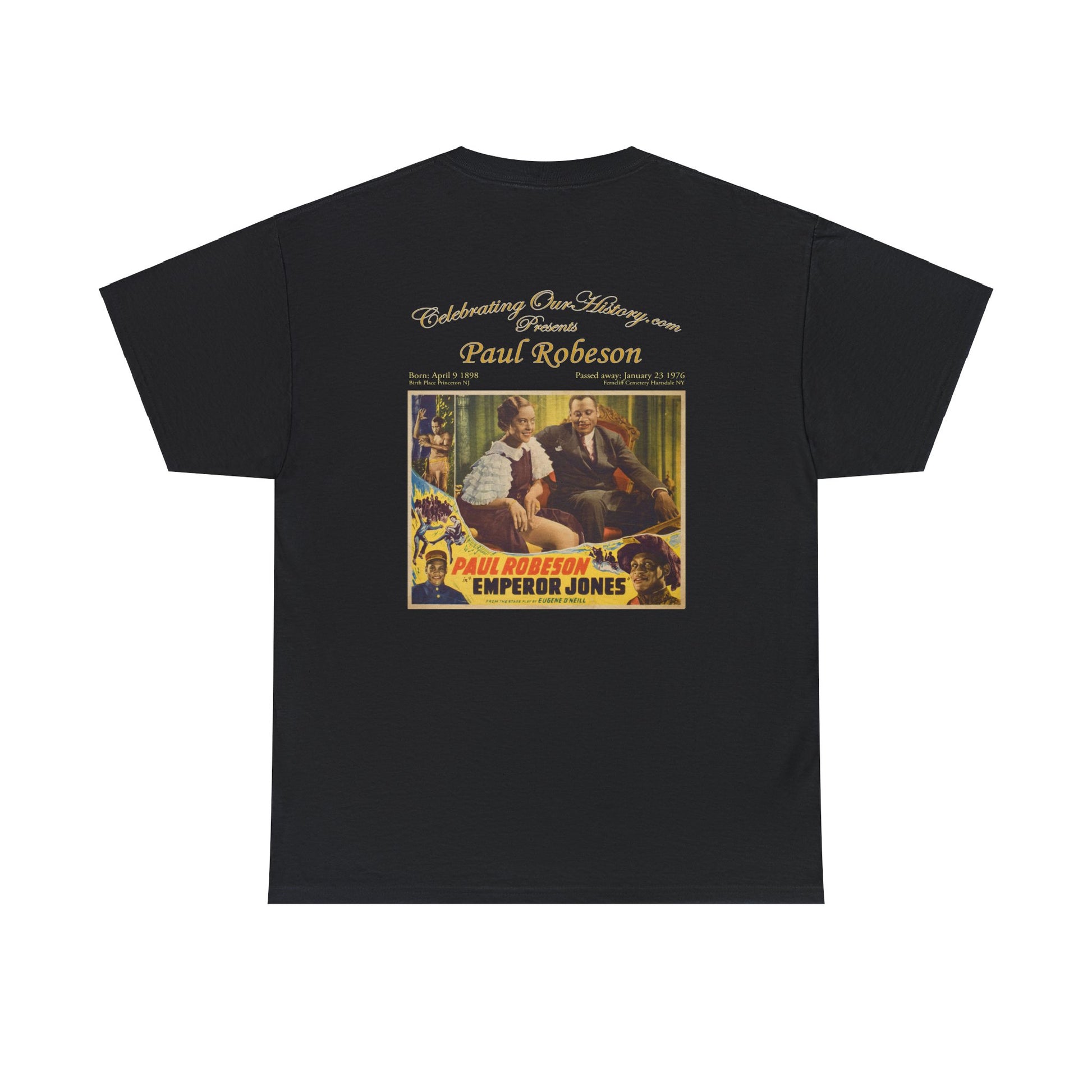 Paul Robeson - The Emperor Jones (1933) -  Front and Back Printed Concert Style T-Shirt