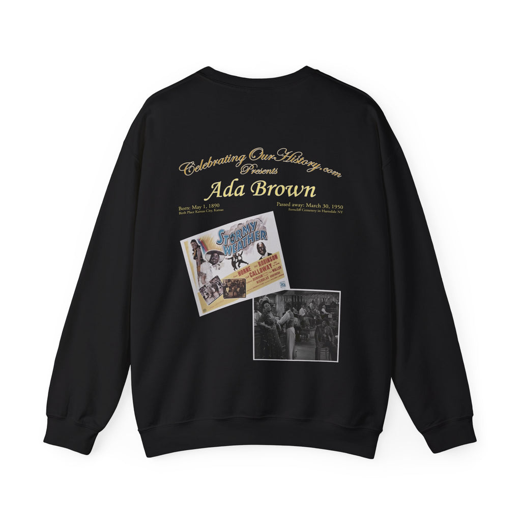 Ada Brown - Stormy Weather (1943) -  Front and Back Printed Concert Style Sweatshirt