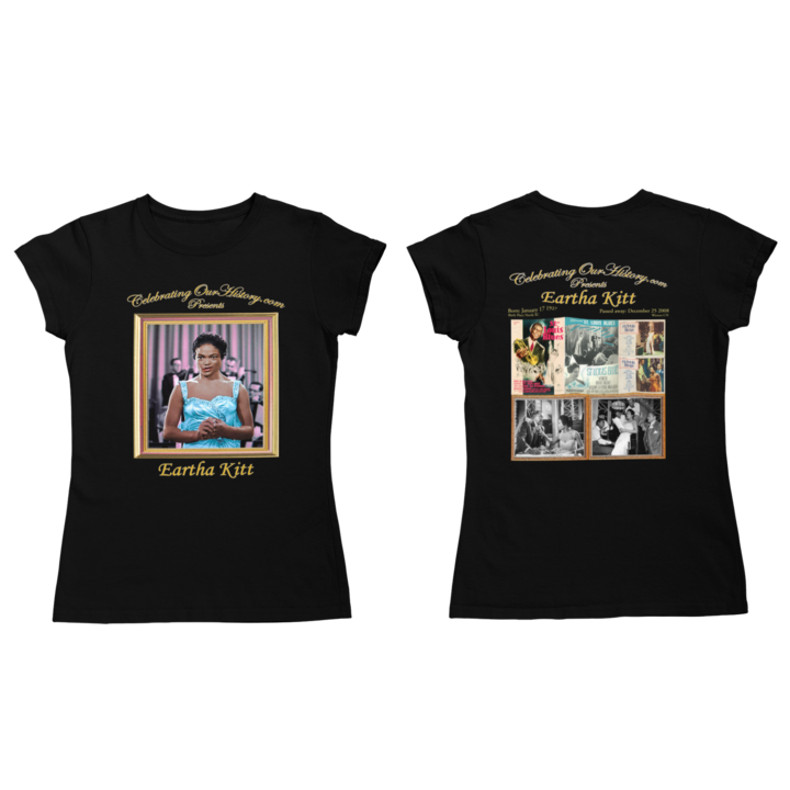 Eartha Kitt - St. Louis Blues (1958) -  Front and Back Printed Concert Style Women's T-Shirt