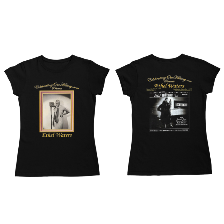 Ethel Waters - Ethel Waters Live -  Front and Back Printed Concert Style Women's T-Shirt