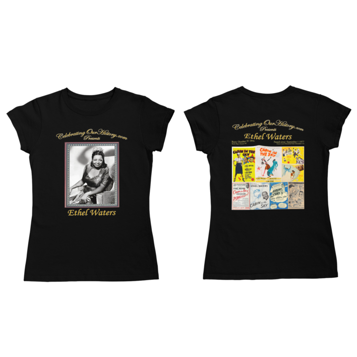 Ethel Waters - Cabin in the Sky (1943) -  Front and Back Printed Concert Style Women's T-Shirt