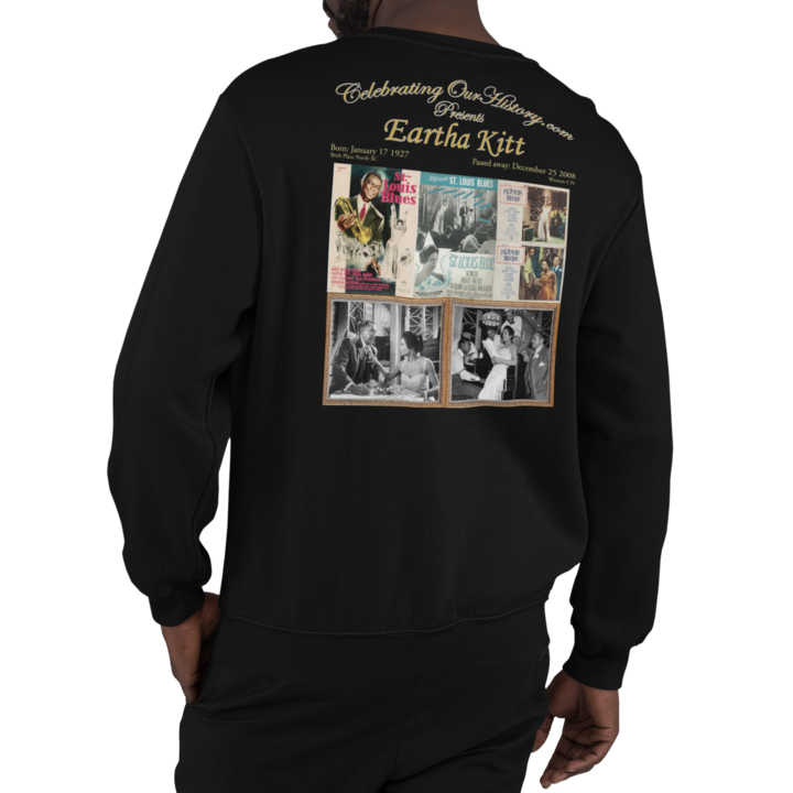 Eartha Kitt - St. Louis Blues (1958) v2 -  Front and Back Printed Concert Style Sweatshirt
