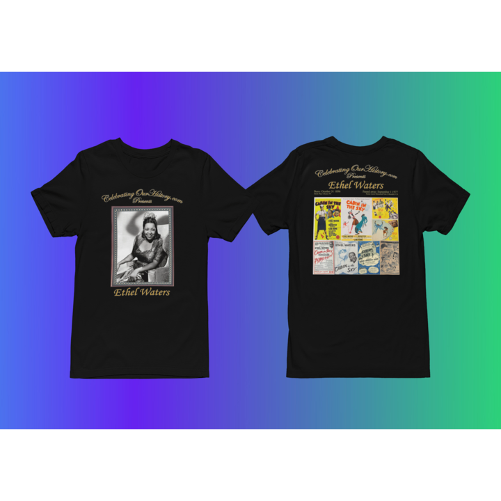 Ethel Waters - Cabin in the Sky (1943) -  Front and Back Printed Concert Style T-Shirt