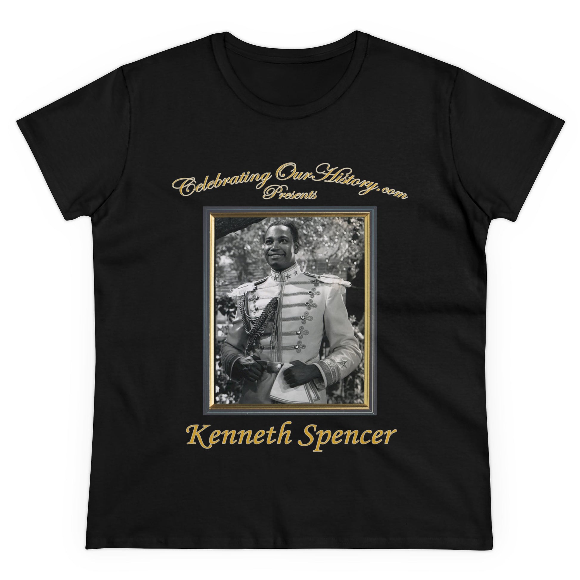Kenneth Spencer - Cabin in the Sky (1943) -  Front and Back Printed Concert Style Women's T-Shirt