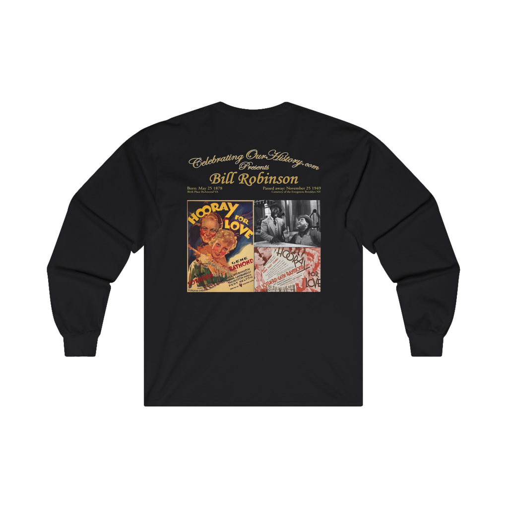 Bill Robinson - Hooray for Love - Front and Back Printed Concert Style Long Sleeve T-Shirt