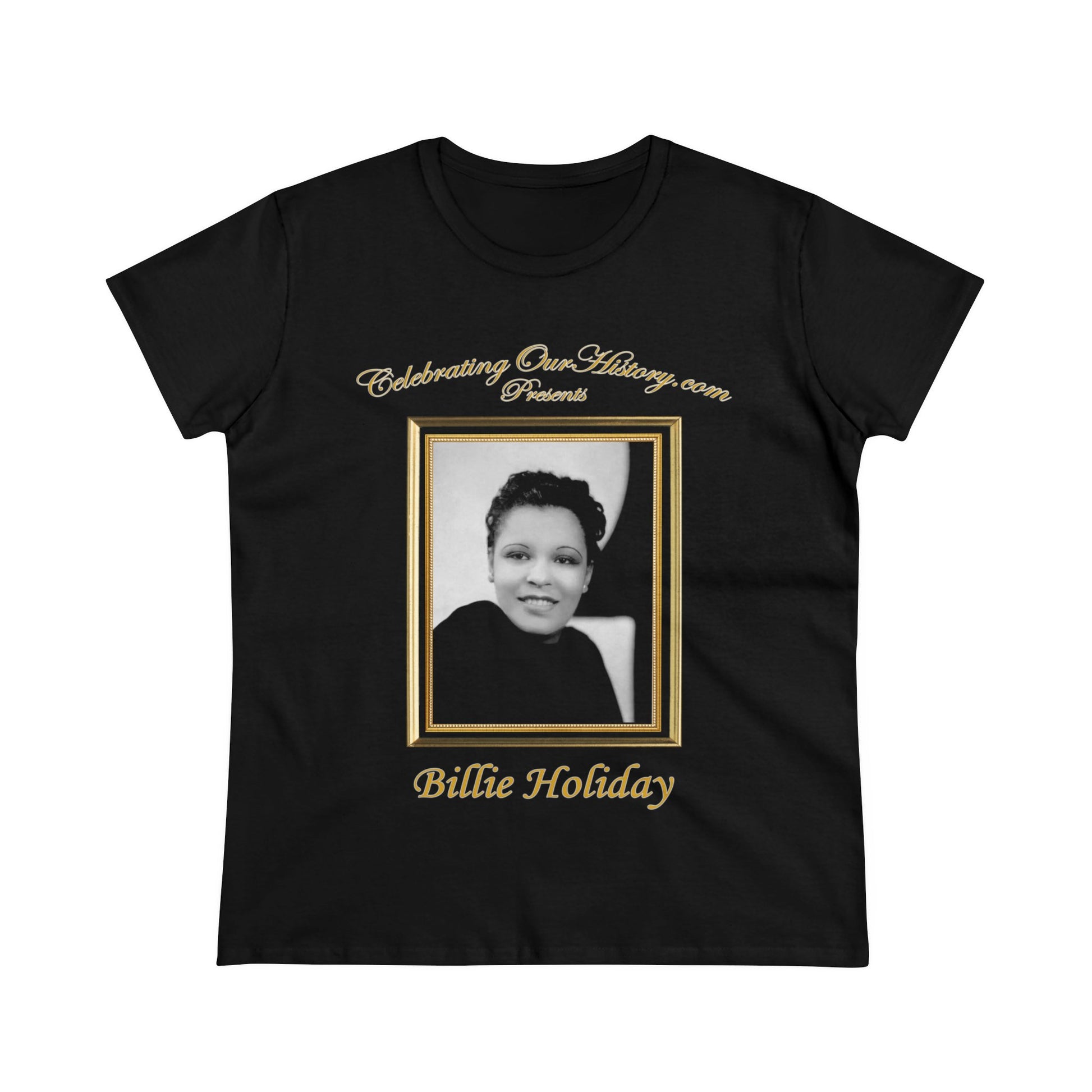 Billie Holiday - God Bless The Child -  Front and Back Printed Concert Style Women's T-Shirt