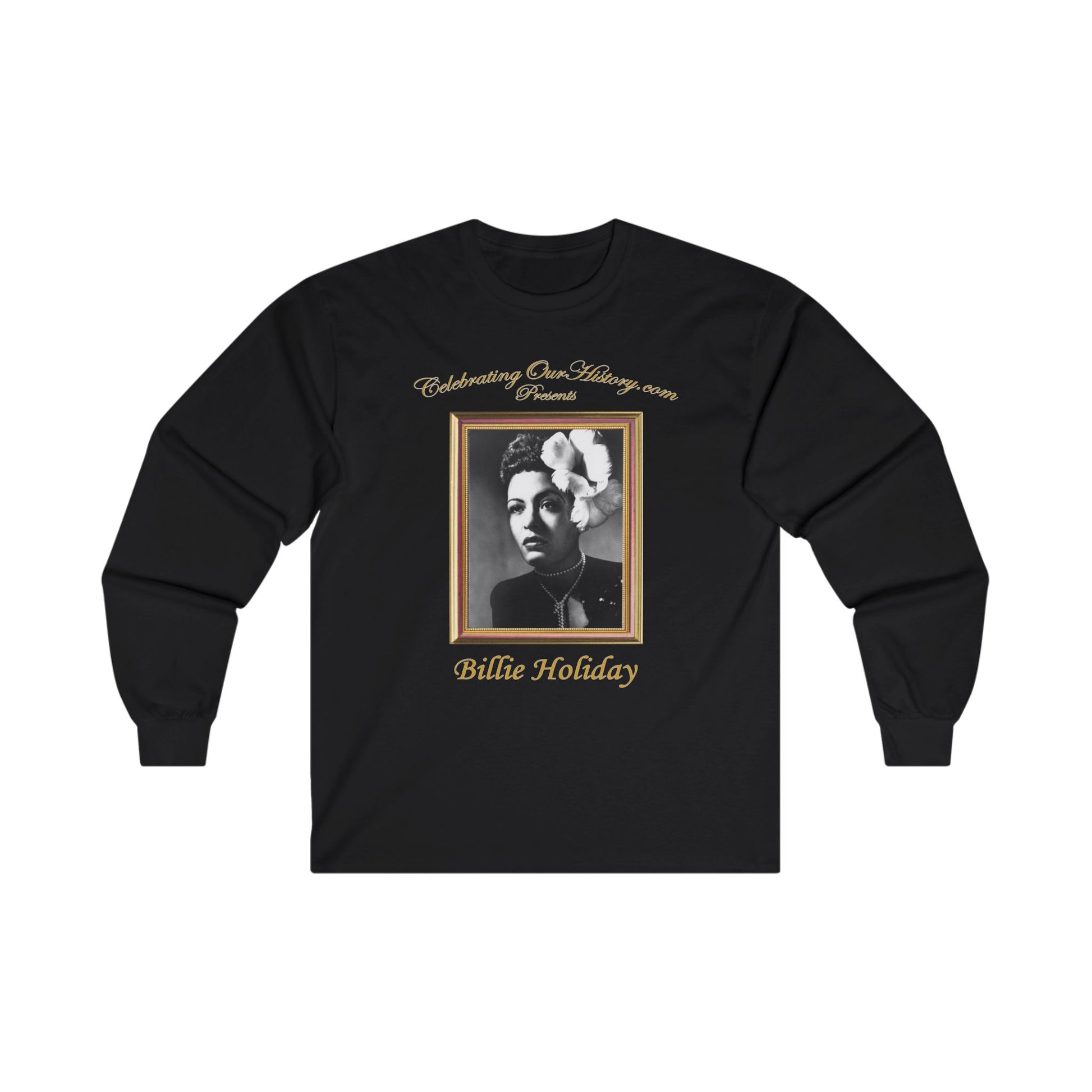 Billie Holiday - Billie Holiday Classics - Front and Back Printed Concert Style Long Sleeve T-Shirt