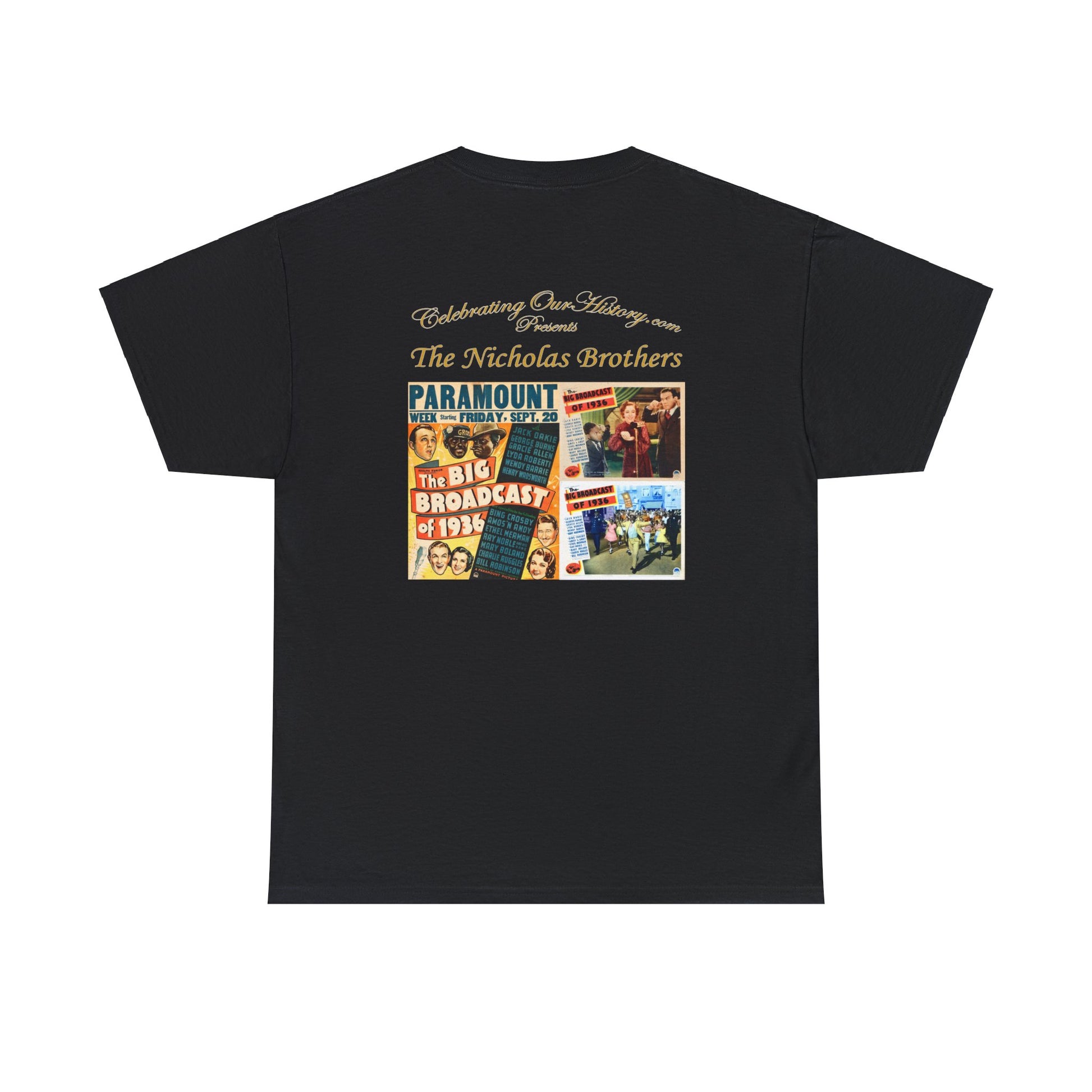 The Nicholas Brothers - The Big Broadcast of 1936 v2 -  Front and Back Printed Concert Style T-Shirt