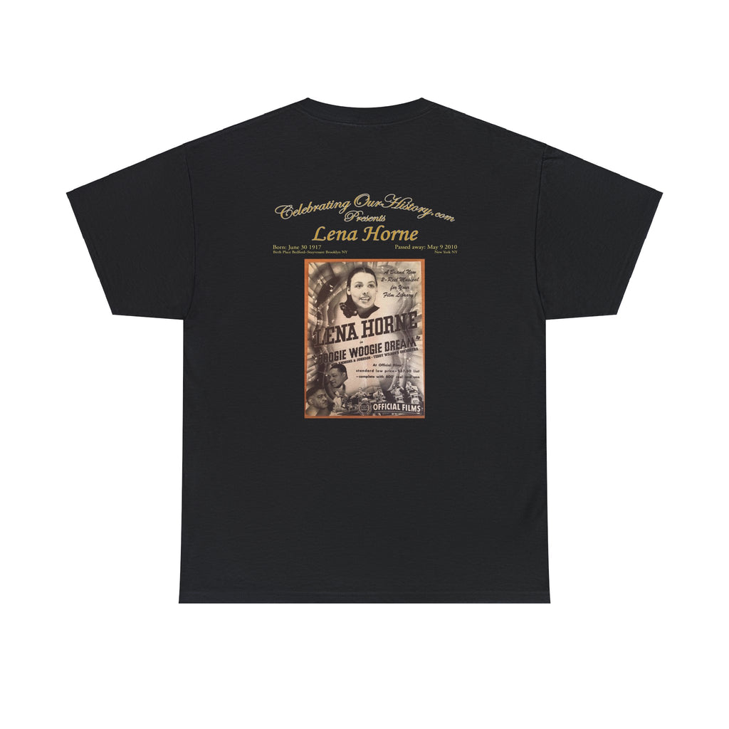 Lena Horne - Boogie Woogie Dream (1944) -  Front and Back Printed Concert Style T-Shirt